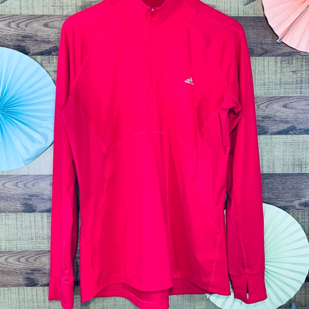 Adidas Climalite long sleeve running 1/4 zip sz XL